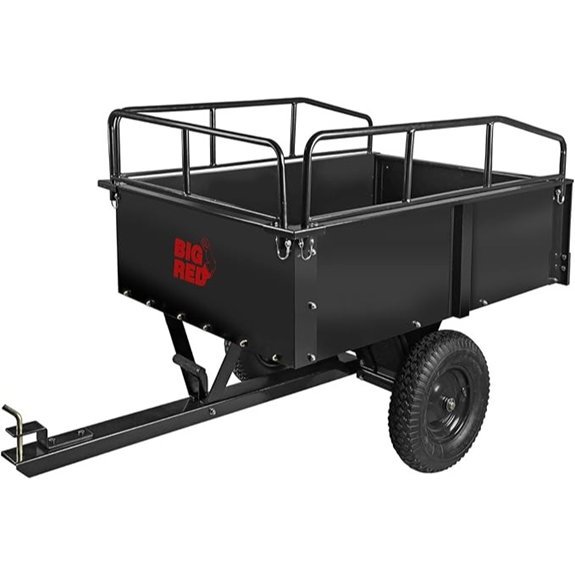 big red atv dump trailer