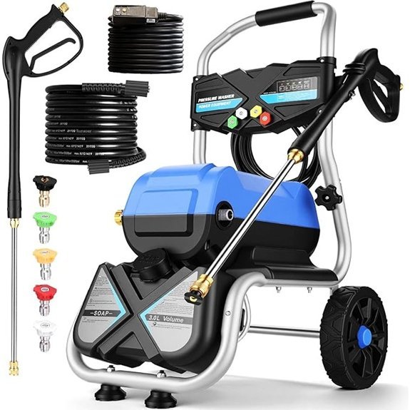 blue electric pressure washer 5000 psi