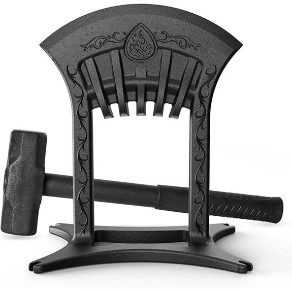 cast iron kindling splitter with sledge hammer