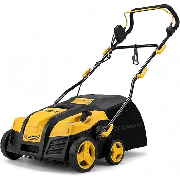 electric turf sweeper with bag