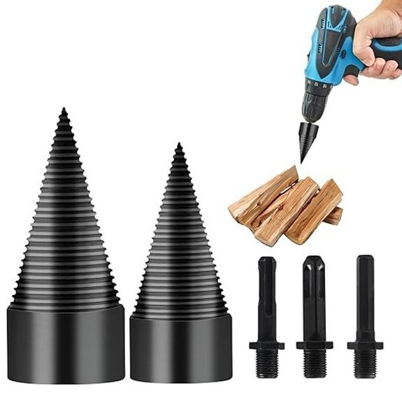 firewood splitter drill bits set