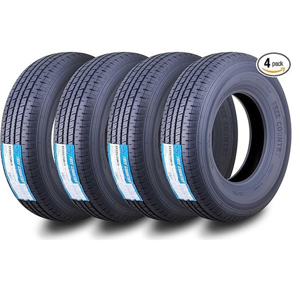 free country trailer tires 10 ply st225 75r15 set