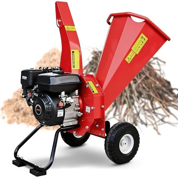 gas powered wood chipper mulcher