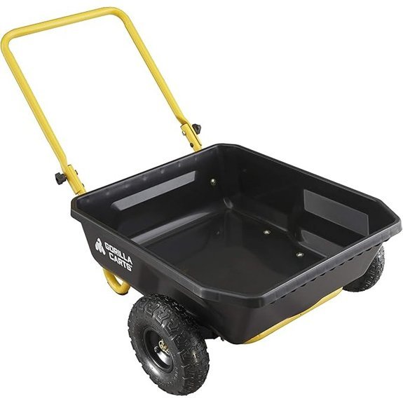 gorilla carts poly dump cart