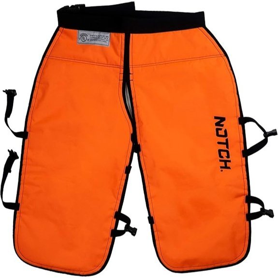 notch hi vis orange chaps