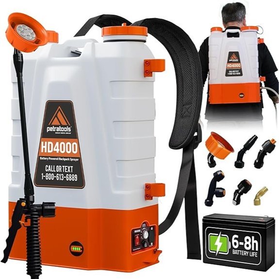 petratools battery powered sprayer hd4000