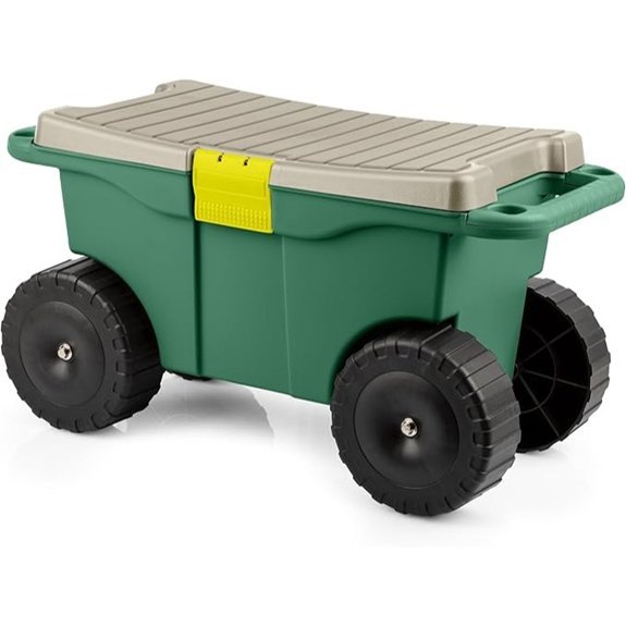 pure garden rolling cart with seat