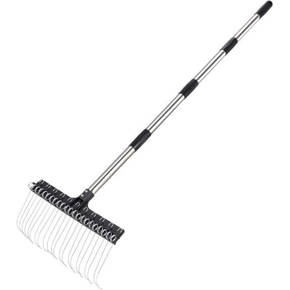thatch rake with adjustable handle