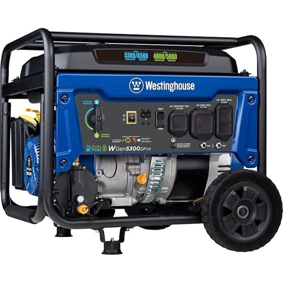 westinghouse 6500w dual fuel generator